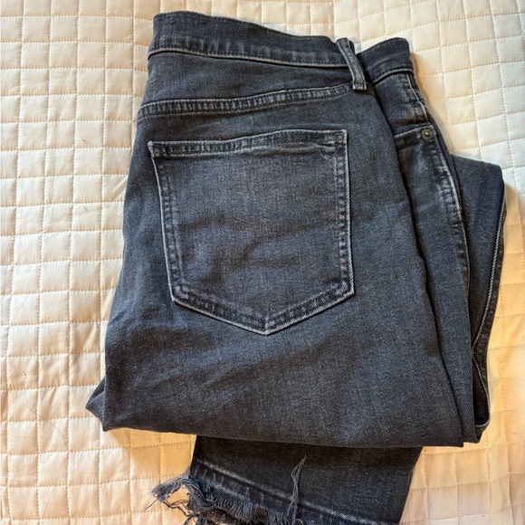 GAP Denim High Rise Cigarette Jeans - Dark Gray - Picture 4 of 7
